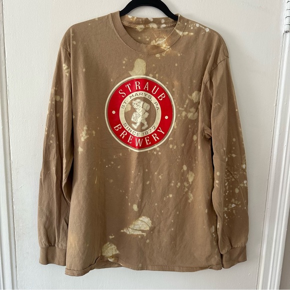 Straub Brewing Other - Straub Brewery St Marys PA Bleach Dyed Long Sleeve T-Shirt